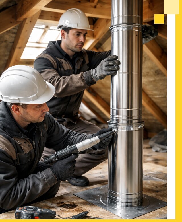 Монтаж дымоходов для каминов в Краснотурьинске с гарантией качества