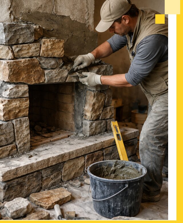 Изготовление и установка каменных каминов под ключ в Краснотурьинске