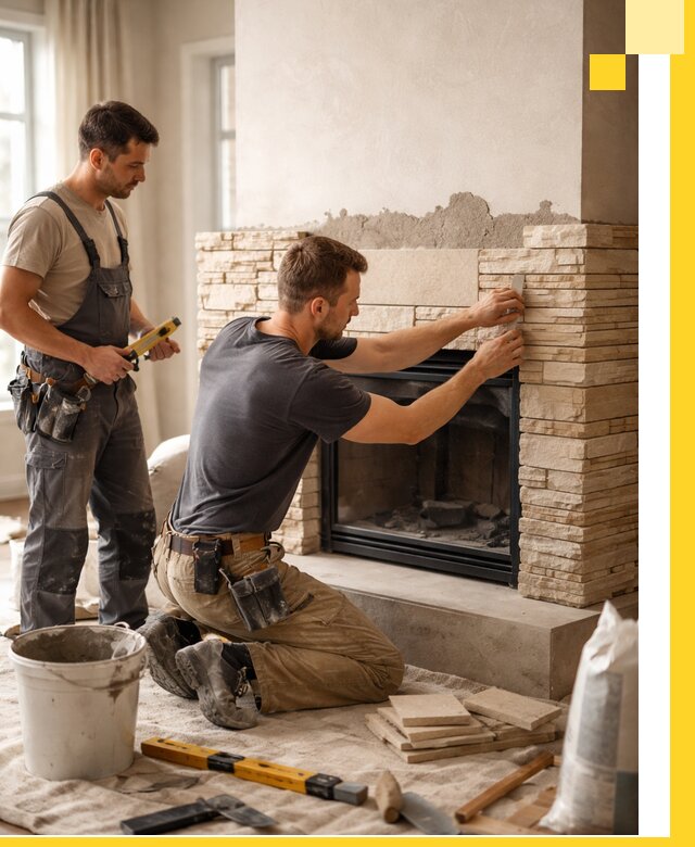 Установка и монтаж каминов для загородного дома в Краснотурьинске