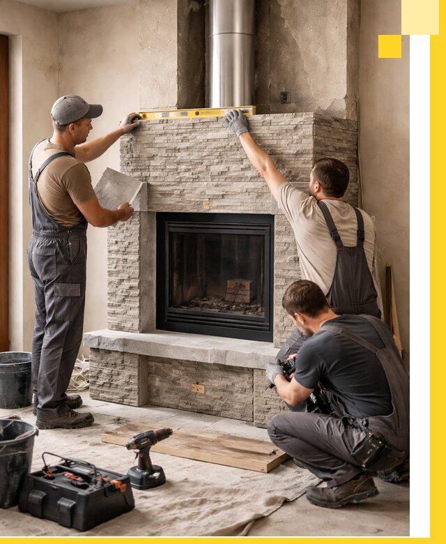 Профессиональный монтаж каминов под ключ в Краснотурьинске для дома