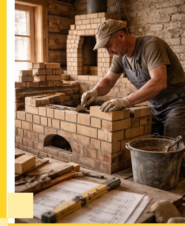 Кладка печей из кирпича в Краснотурьинске цены от 31899 р. - ЭриданКту