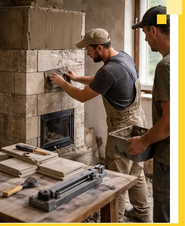 Профессиональная облицовка печей в Краснотурьинске: керамика и камень