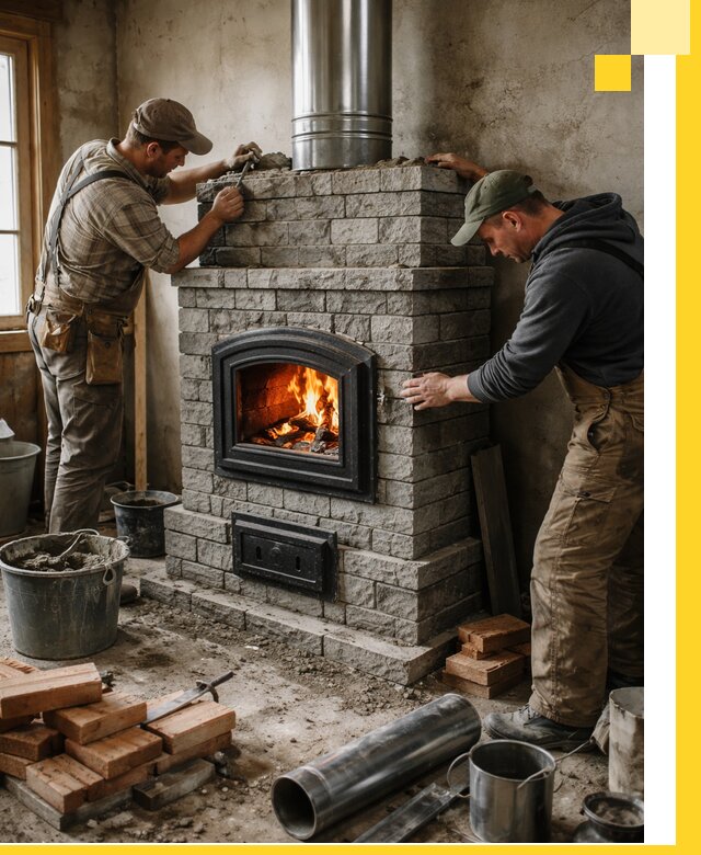 Производство, поставка и монтаж дровяных печей в Краснотурьинске