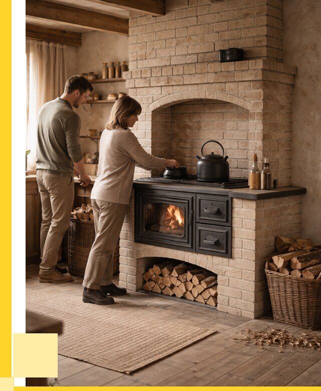 Печи с плитой в Краснотурьинске от 47849 р. | ЭриданКту — кирпичная печь