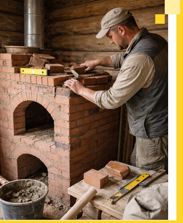 Изготовление и установка русских печей в Краснотурьинске под ключ