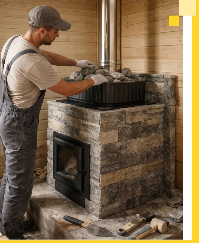 Печи для парной в Краснотурьинске, производство, монтаж и обслуживание