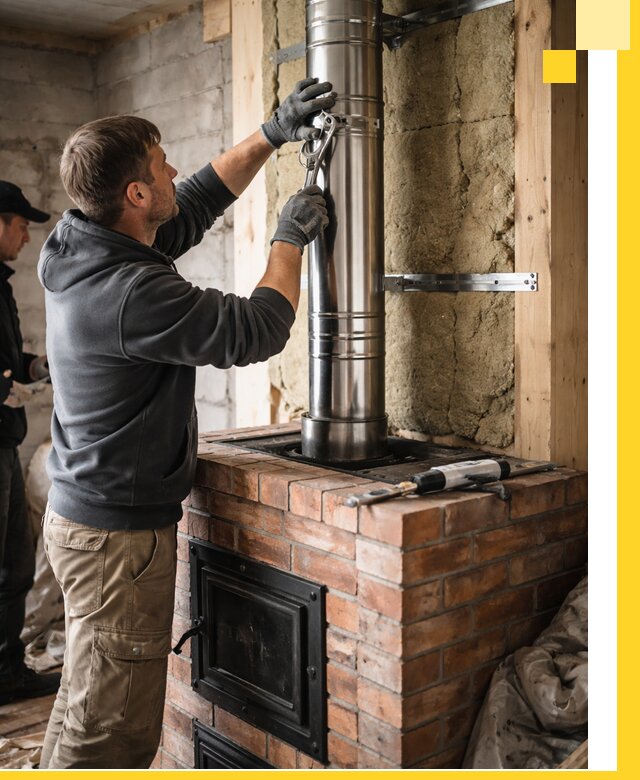 Изготовление и монтаж печей и дымоходов под ключ в Краснотурьинске