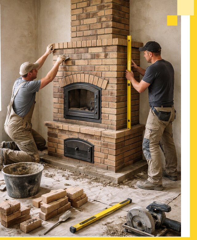 Продажа и установка печей и каминов для дома под ключ в Краснотурьинске