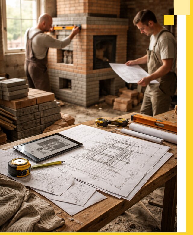 Проекты печей и каминов с индивидуальным дизайном в Краснотурьинске