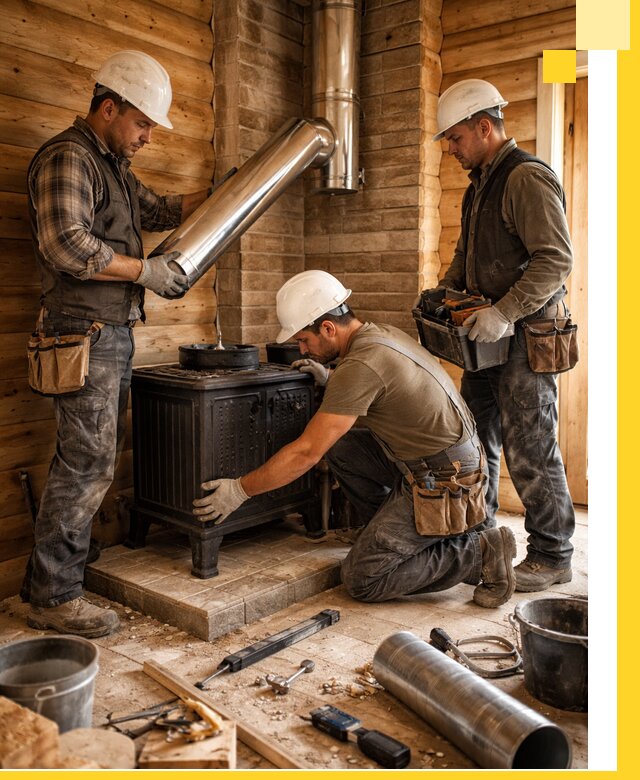 Профессиональный монтаж банных печей и дымоходов в Краснотурьинске