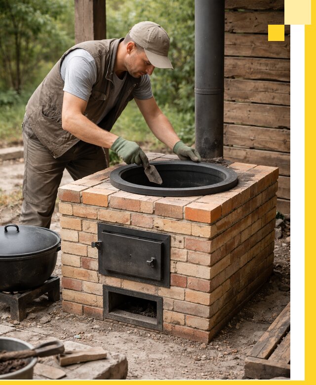 Изготовление и установка печей для казана в Краснотурьинске под ключ