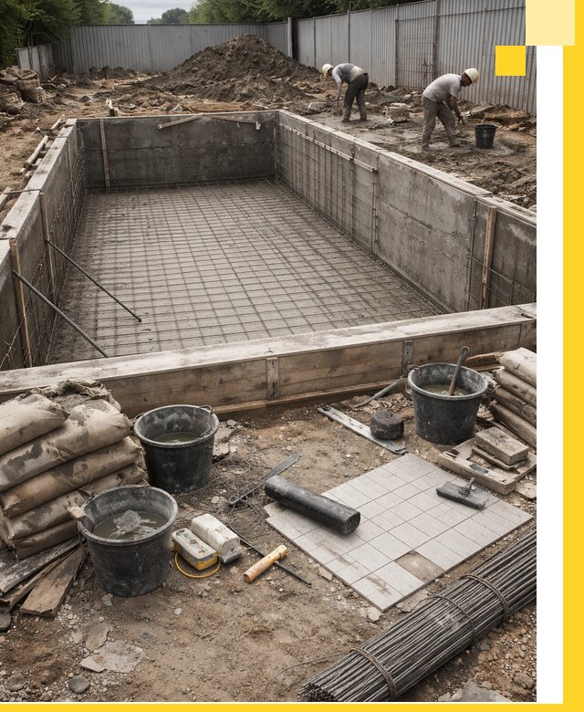 Строительство бассейнов под ключ в Краснотурьинске, дизайн и монтаж