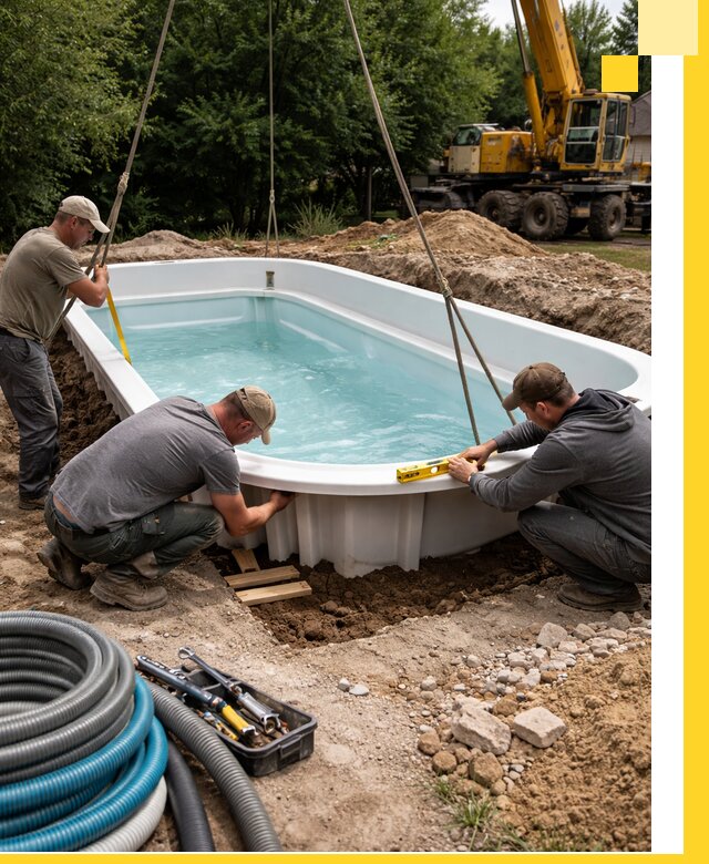 Установка и монтаж композитных бассейнов под ключ в Краснотурьинске