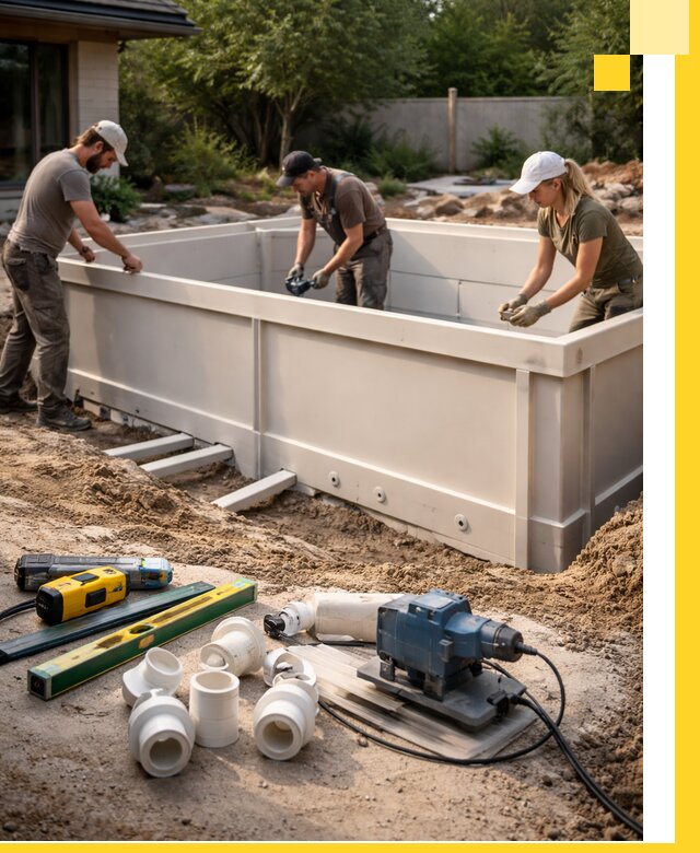 Установка полипропиленовых бассейнов под ключ в Краснотурьинске