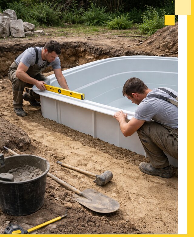 Производство и установка пластиковых бассейнов в Краснотурьинске под ключ