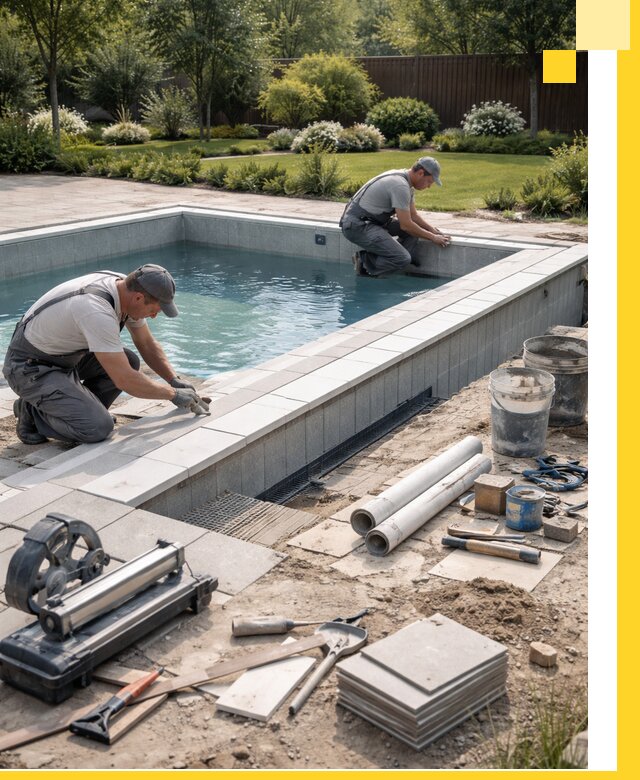 Строительство открытых бассейнов под ключ в Краснотурьинске профессионально