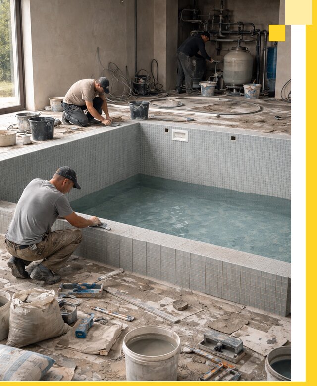 Строительство и монтаж бассейнов в помещении в Краснотурьинске