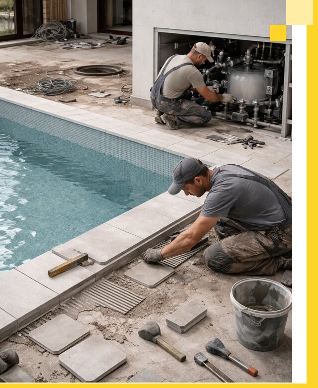 Строительство и монтаж бассейнов в коттедже в Краснотурьинске