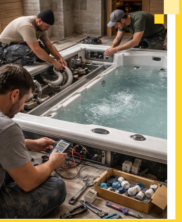 Гидромассажные бассейны под ключ в Краснотурьинске, дизайн и монтаж