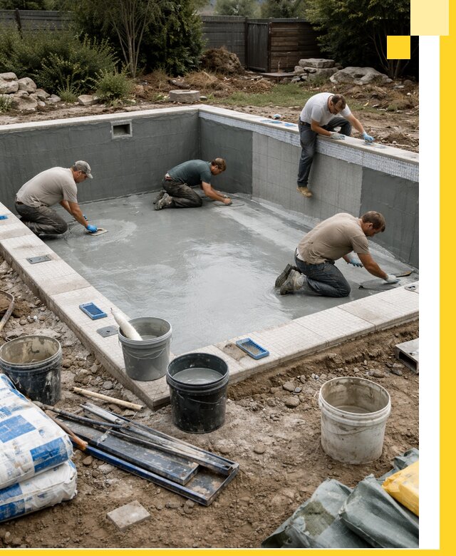 Изготовление и монтаж чаши бассейна под ключ в Краснотурьинске