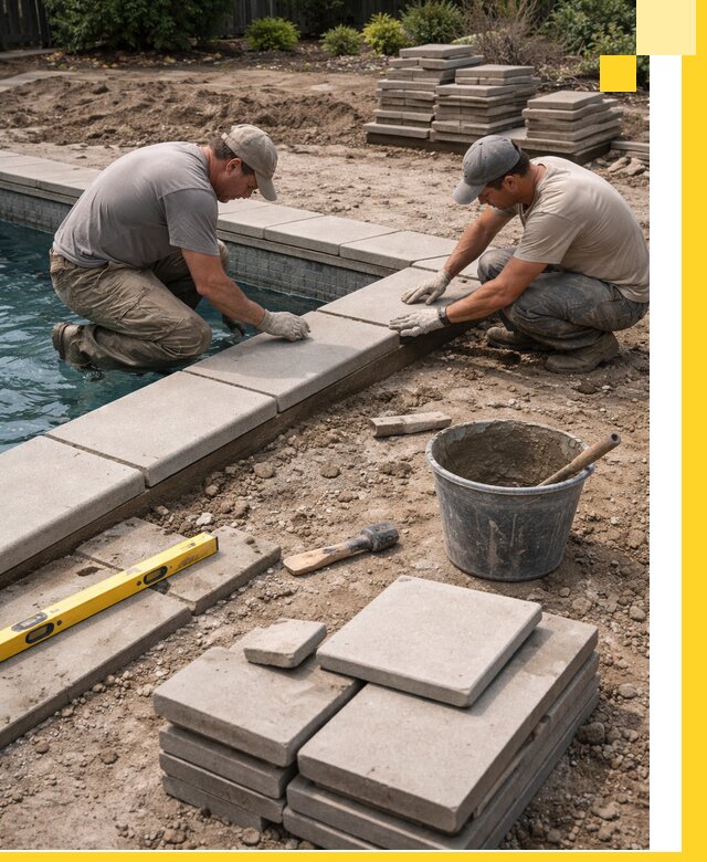 Установка и изготовление копингового камня для бассейнов в Краснотурьинске