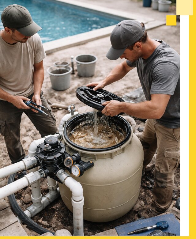 Установка и обслуживание песочных фильтров для бассейнов в Краснотурьинске