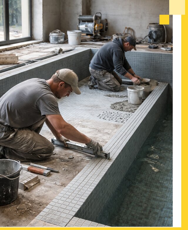 Строительство бассейна в частном доме в Краснотурьинске под ключ