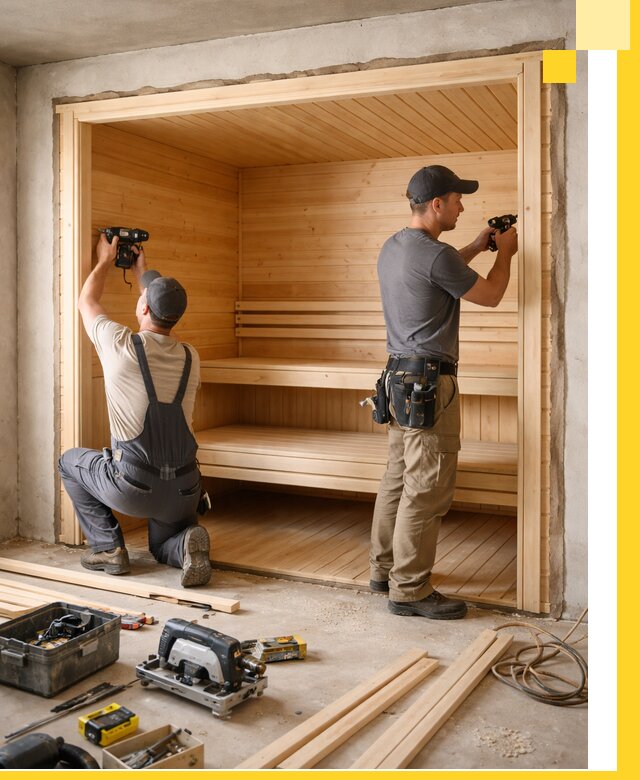 Монтаж саун под ключ в Краснотурьинске — проектирование и установка