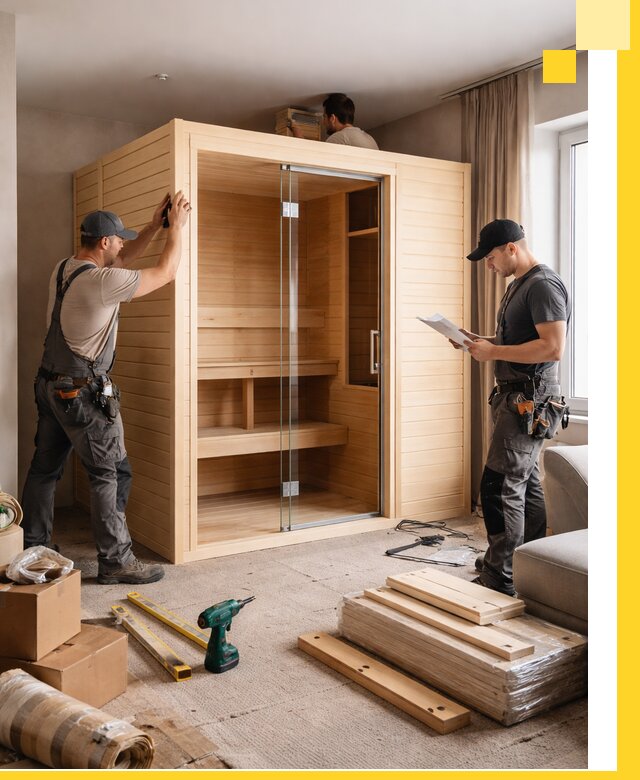 Установка и благоустройство саун в квартире в Краснотурьинске