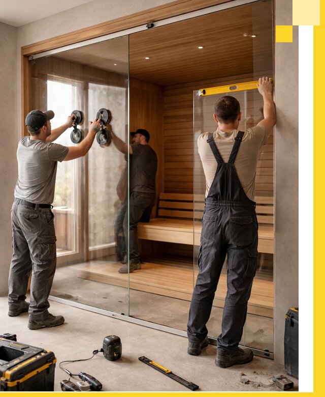 Производство и монтаж стеклянных саун под ключ в Краснотурьинске