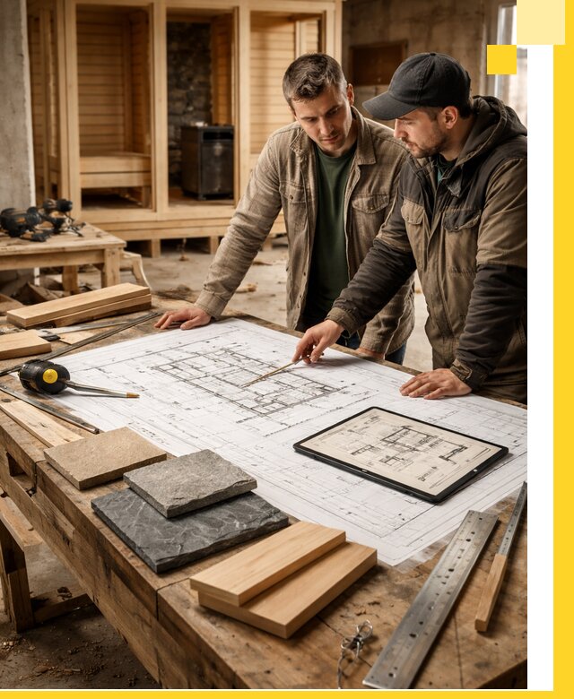 Проекты бань под ключ и планы строительства в Краснотурьинске