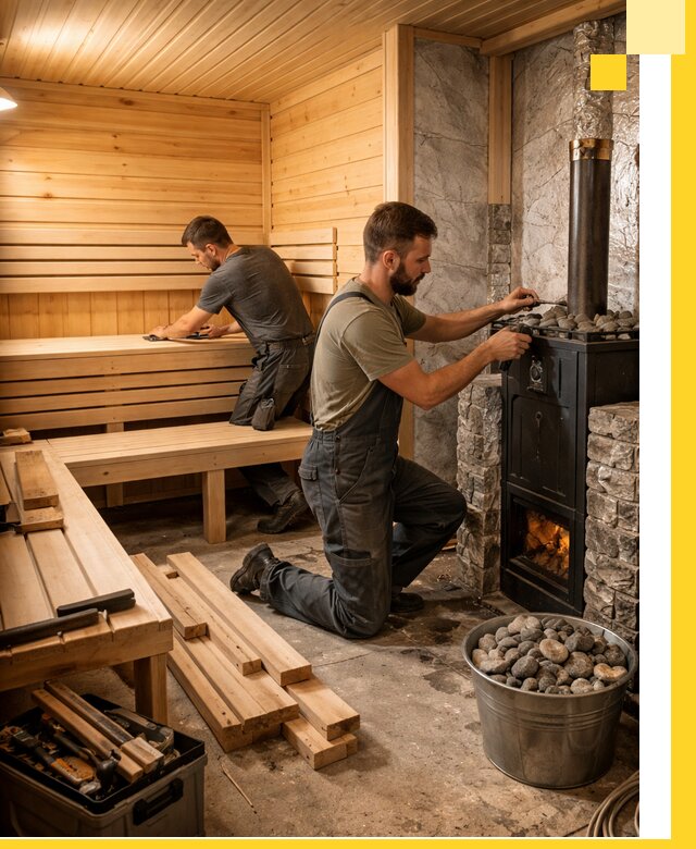 Дизайн и строительство интерьеров бань под ключ в Краснотурьинске