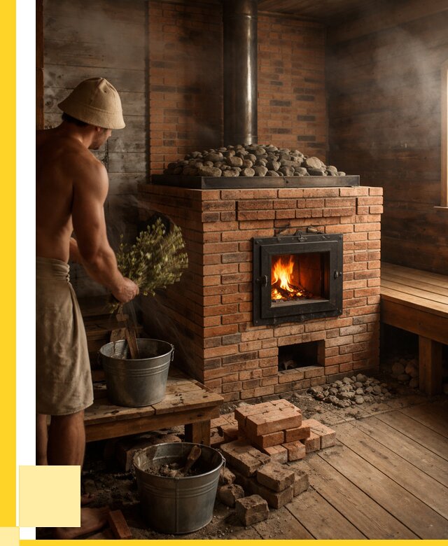 Кирпичные банные печи в Краснотурьинске от 95697 р. | ЭриданКту