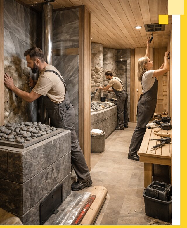 Строительство бань и SPA процедур в Краснотурьинске под ключ и отделкой