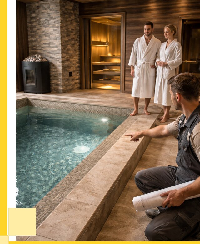 Проект бани с бассейном под ключ в Краснотурьинске от 69115 р. | ЭриданКту