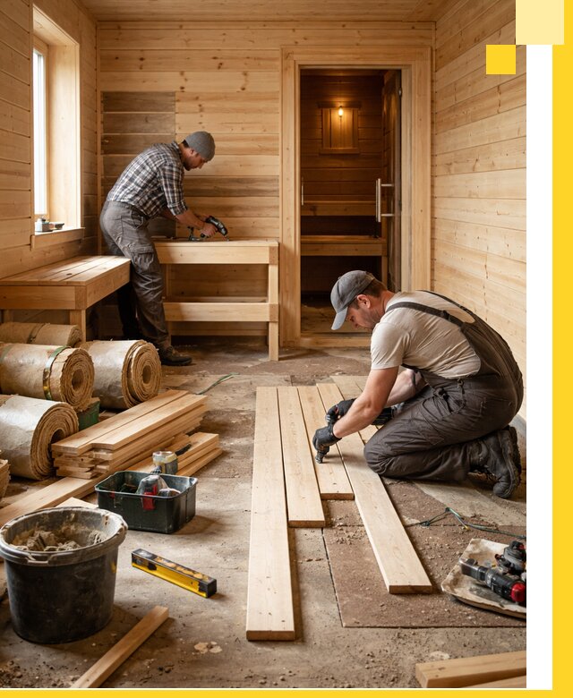 Индивидуальный проект бани с комнатой отдыха под ключ в Краснотурьинске